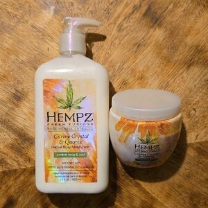 Hempz Citrine Crystal & Quartz Herbal Body Moisturizer Set